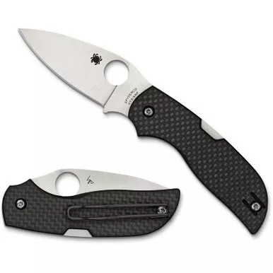 Spyderco C152CFP Chaparral Folding Knife 2.81" CTS-XHP Plain Edge Blade, Carbon Fiber/G-10 Handle