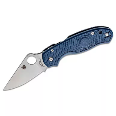 Spyderco C223PCBL Para 3 Lightweight Folding Knife 2.92" CPM-SPY27 Plain Edge Blade, Blue FRN Handle