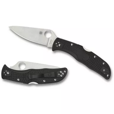 Spyderco C243PBK Endela Lightweight Folding Knife 3.41" VG-10 Plain Edge Blade, Black FRN Handle