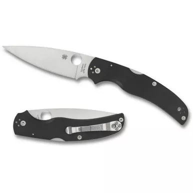 Spyderco C244GP Native Chief Folding Knife 4.08" CPM-S30V Plain Edge Blade, Black G-10 Handle