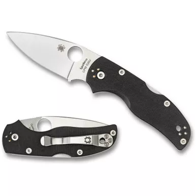 Spyderco C41GP5 Native 5 Lightweight Folding Knife 2.95" CPM-S30V Plain Edge Blade, Black G-10 Handle