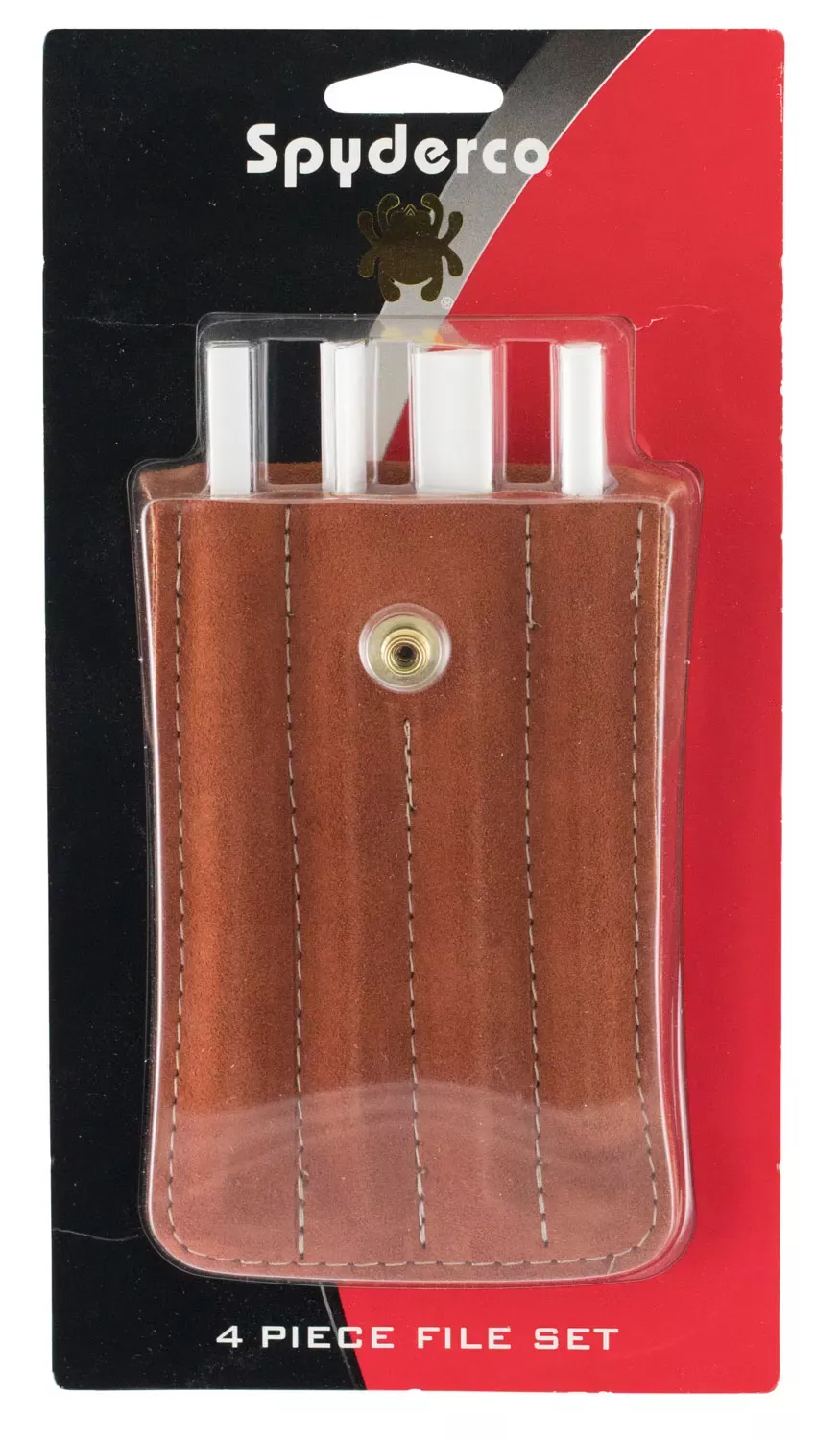Spyderco File Set Ceramic Sharpener Fine White/Includes Leather Case