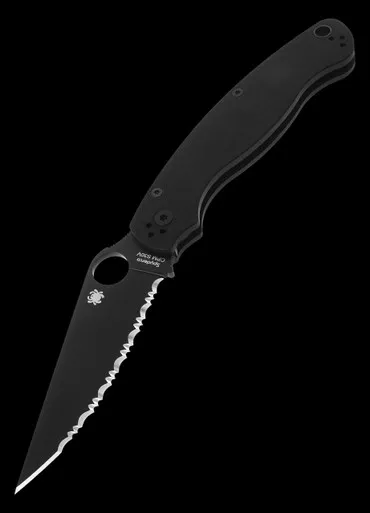 Spyderco Military 2 G10 Black Serrated Folding Knife