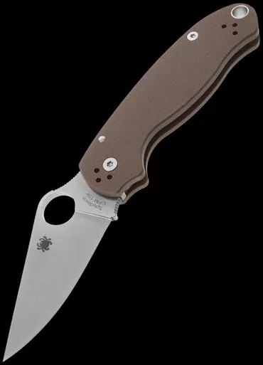 Spyderco Para Military 3 Brown G10 Sprint Run Folding Knife