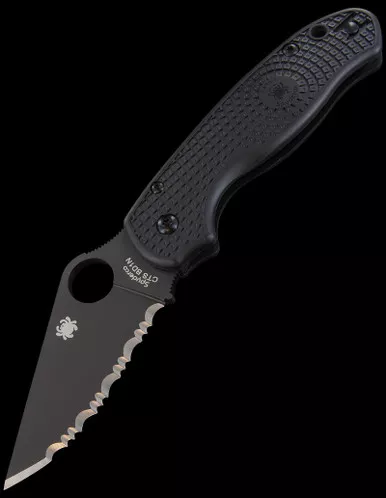 Spyderco Para Military 3 Lightweight Black Spyderedge Folding Knife