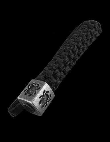 Spyderco Square Pewter Bead with Lanyard