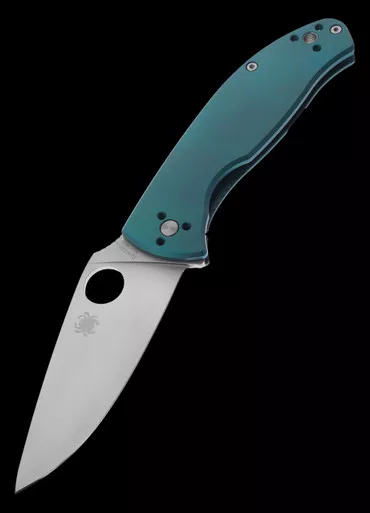 Spyderco Tenacious R.I.L. Titanium Blue Folding Knife
