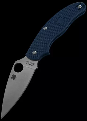 Spyderco UK Penknife Lightweight Dark Blue CPM S110V Folding Knife