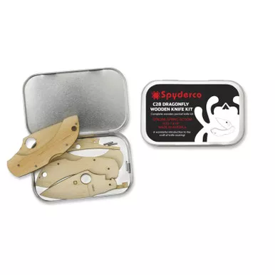 Spyderco WDKIT1 Wooden Kit C28 Dragonfly Folding Knife