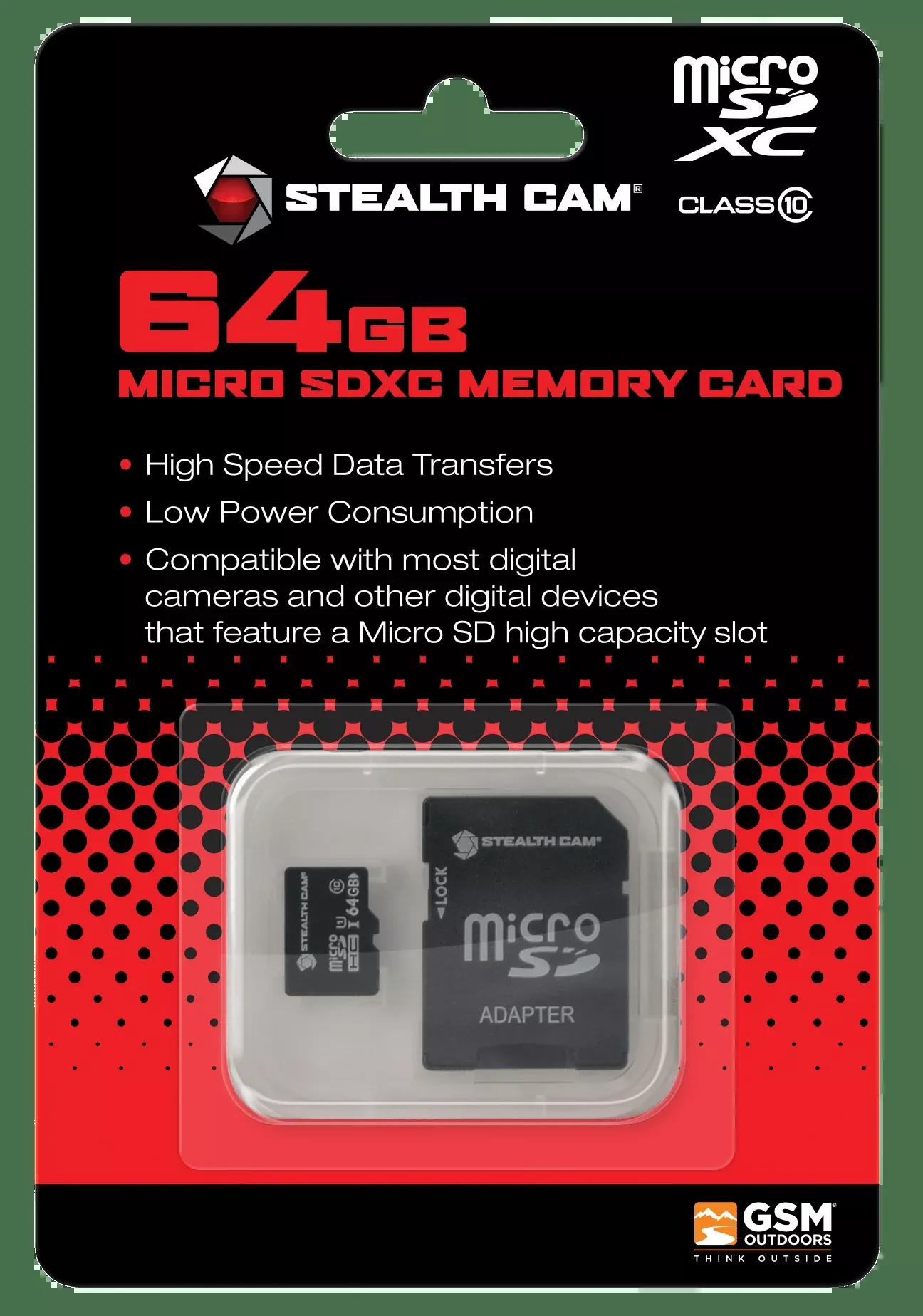 Stealth Cam Micro Sd Memory Card, Steal Stc-64micsd 64gb Micro Sd Card