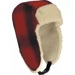 Stormy Kromer Wool Aviator Hat - Red/Black Plaid - M