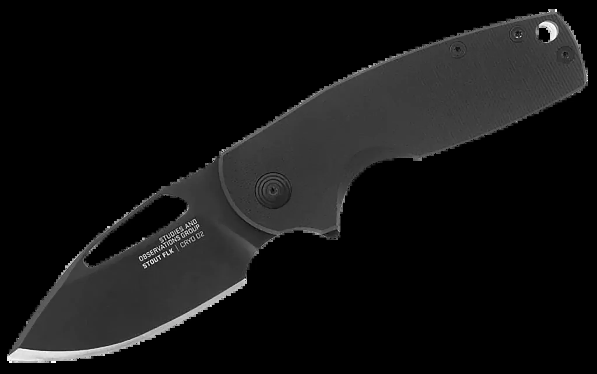 Stout FLK 2.62″ Clip Point Folding Knife – Black