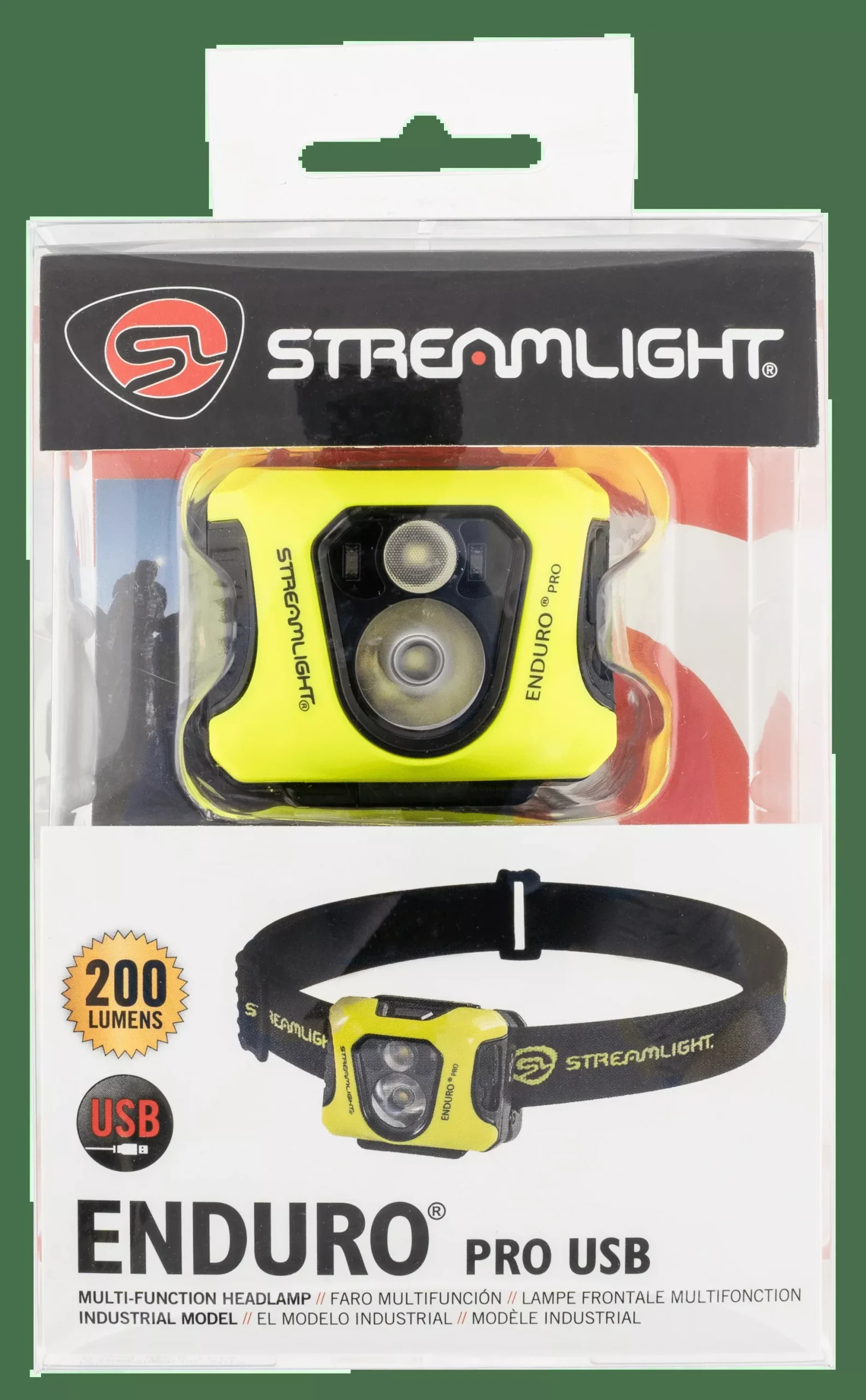 Streamlight Enduro Pro, Stl 61436Enduro Pro Usb Headlamp Dual Lock Yllw