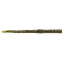 Strike King ElazTech Super Finesse Worm - 4" - Green Pumpkin