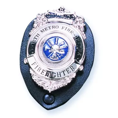 Strong Leather Company 71200 Snap Closure Clip-on Oval Badge Holder
