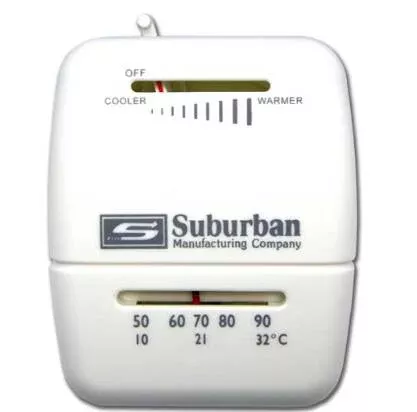 Suburban Furnace Wall Thermostat for Heat Control, Single Stage, White• 161154