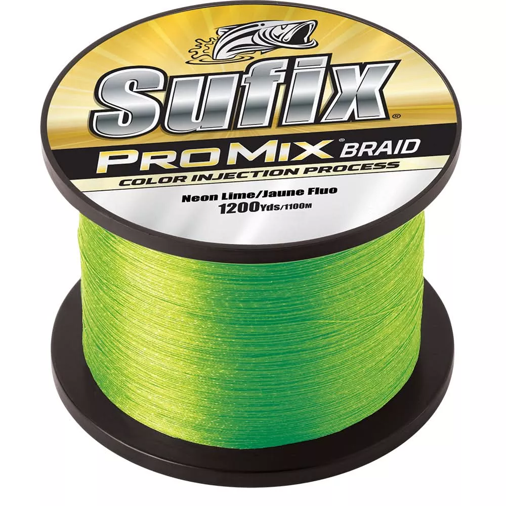 Sufix ProMix Braid - 65lb - Neon Lime - 1200 yds - 630-365L