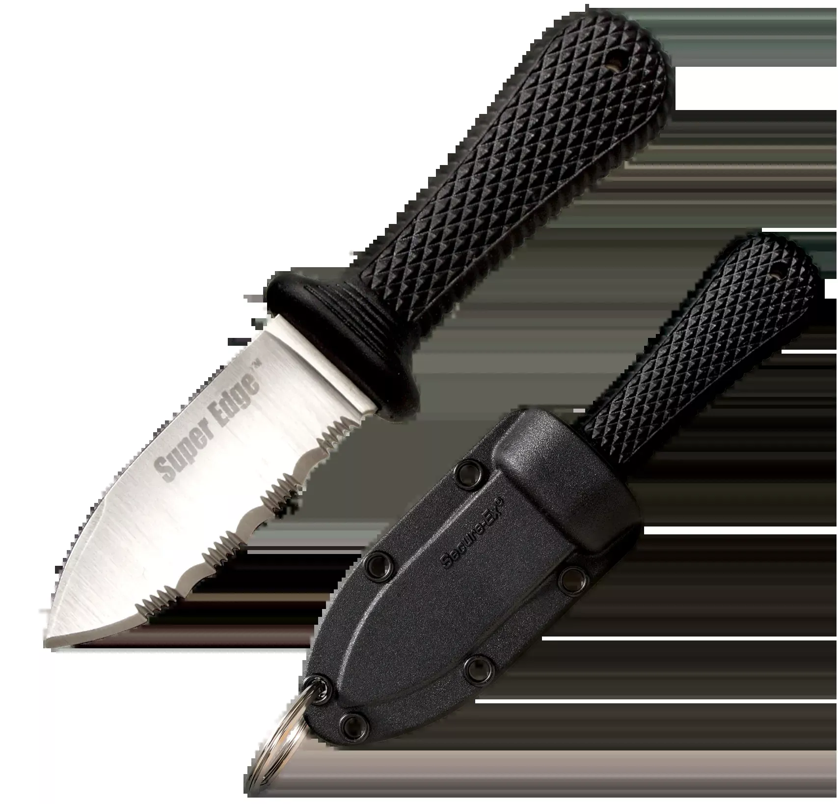 Super Edge 2″ Fixed Part Serrated Spear Point Knife with Sheath