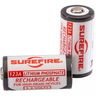 SureFire Lithium Iron Phosphate Rechargeable 123A Batteries (2 Pack)