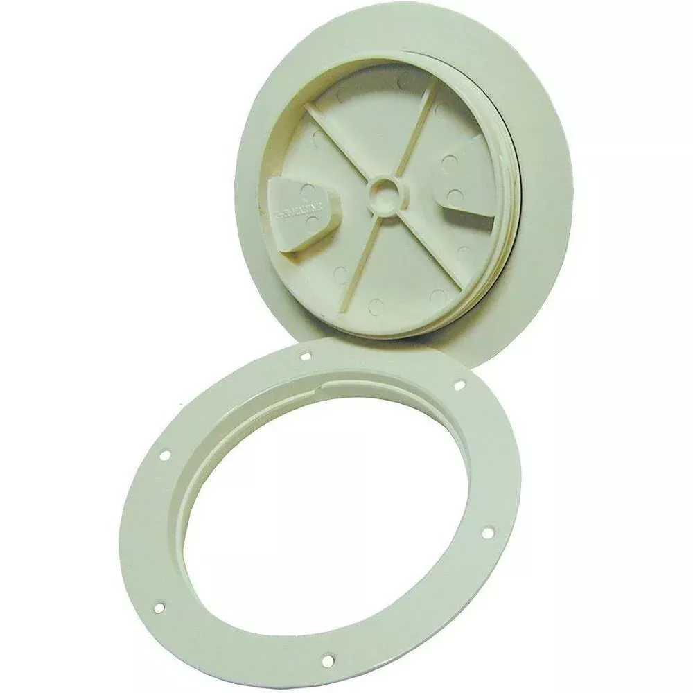 T-H Marine 6″ Screw Out Deck Plate, Sand Shell• DPS-6-3-DP