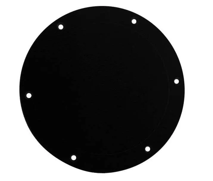 T-H Marine 8″ Screw Down Boat Deck Plate, Matte Black• SDP-2-DP