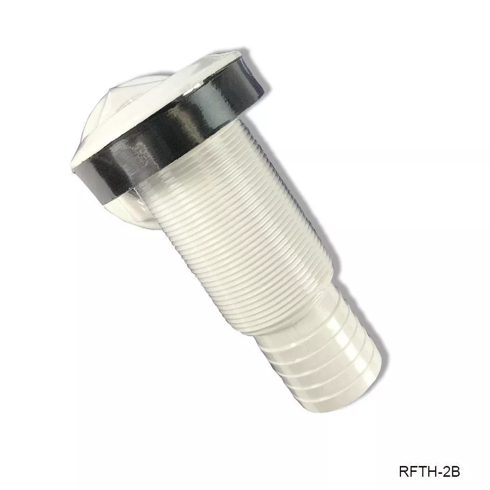 T-H Marine White Thru-Hull Fitting for 1-1/2″ D Hose• RFTH-2B-DP