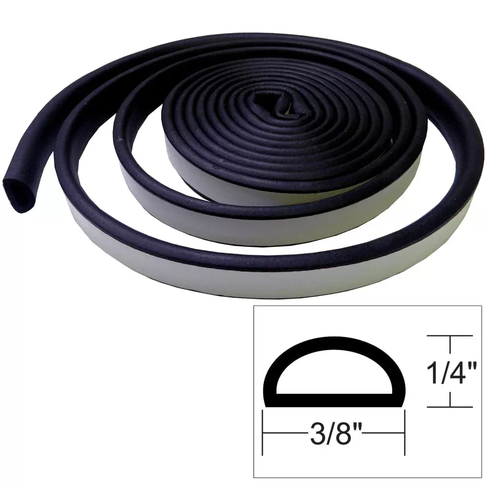 TACO Weather Seal – 10’L x ¼”H x ⅜”W – Black