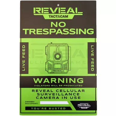 Tactacam No Trespassing Sign 3 Pack, S-1
