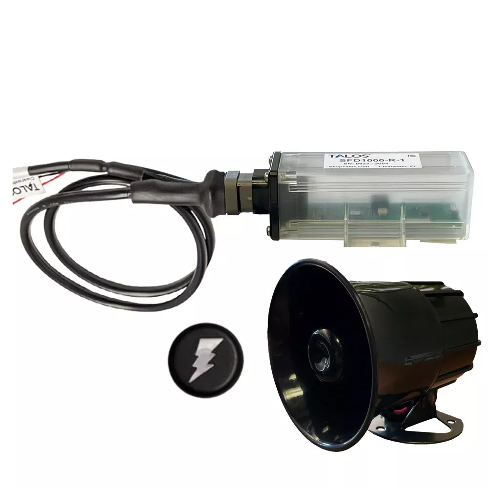 TALOS Remote Housing Lightning Detection System w/20′ CableExternal Horn – Black Round Indicator45′ Horn Cable