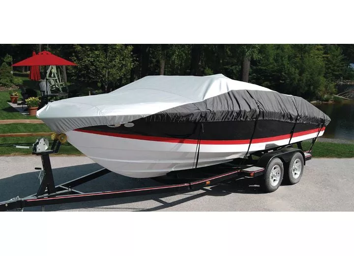 Taylor Made BoatGuard Eclipse Trailerable Boat Cover for V-Hull Runabout Bow Rider, 19′-21′ CL x 102″ B• 70906