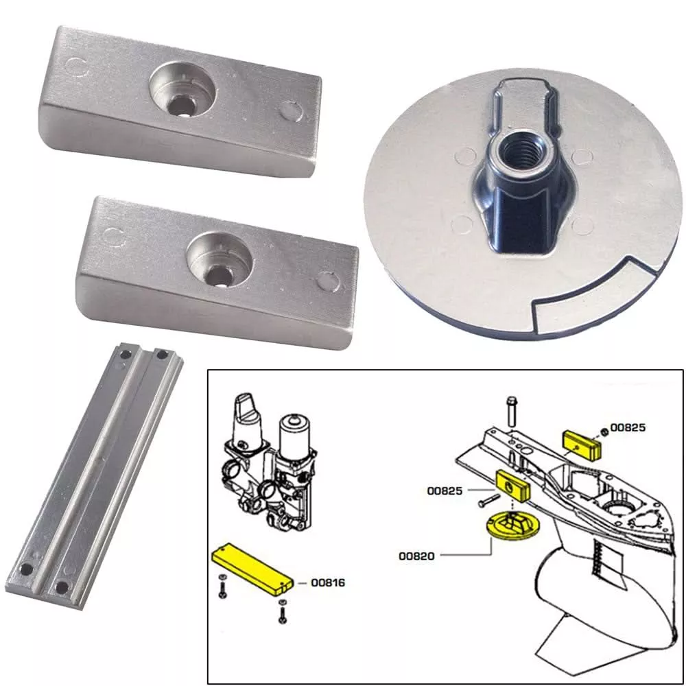Tecnoseal Anode Kit w/Hardware - Mercury Verado 4 - Zinc - 20814