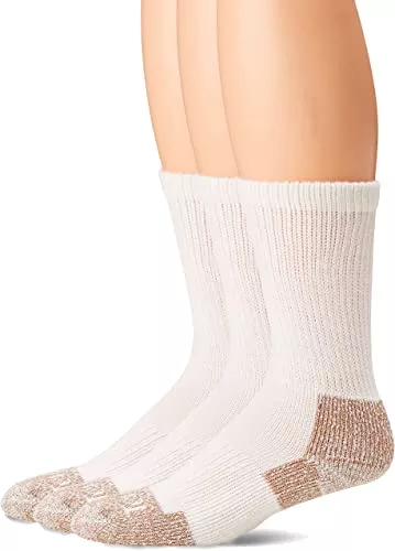 Terramar 3 Pack Steel Toe Work Sock – Medium – White #11003-100M