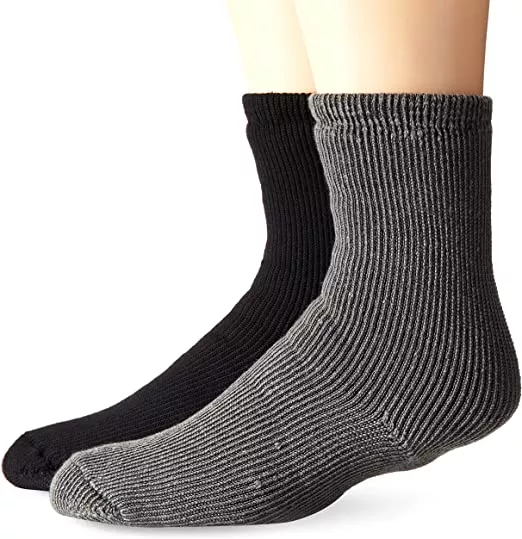 Terramar Two Pack Heat Sock – Medium – Grey/Black #10752-041-M