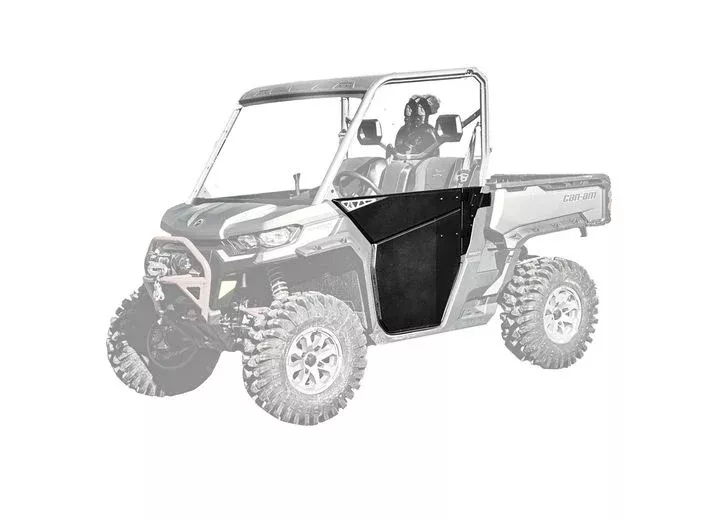 Thumper Fab 16-25 Can-Am Defender Half Doors- Single Cab/Front – Black• TF041701.F