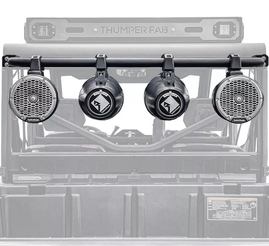 Thumper Fab Can-Am Defender Wake Tower Speaker Bar, Black• TF040001-BK