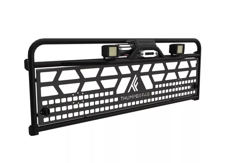 Thumper Fab Polaris Ranger Winch Headache Rack, Black• TF011601-BK