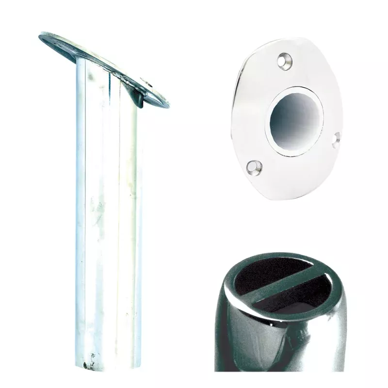 Tigress Oval Head SS Gunnel Mount Rod Holder – 30 Degree – 9