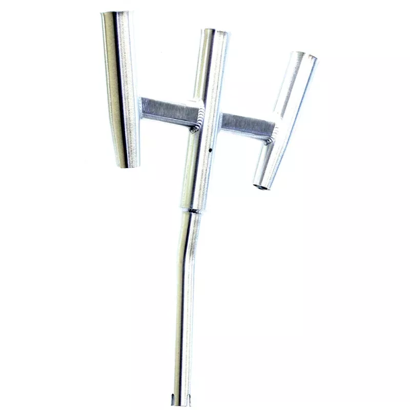 Tigress Triple Aluminum Kite Rod Holder – Bent Butt – Brushed