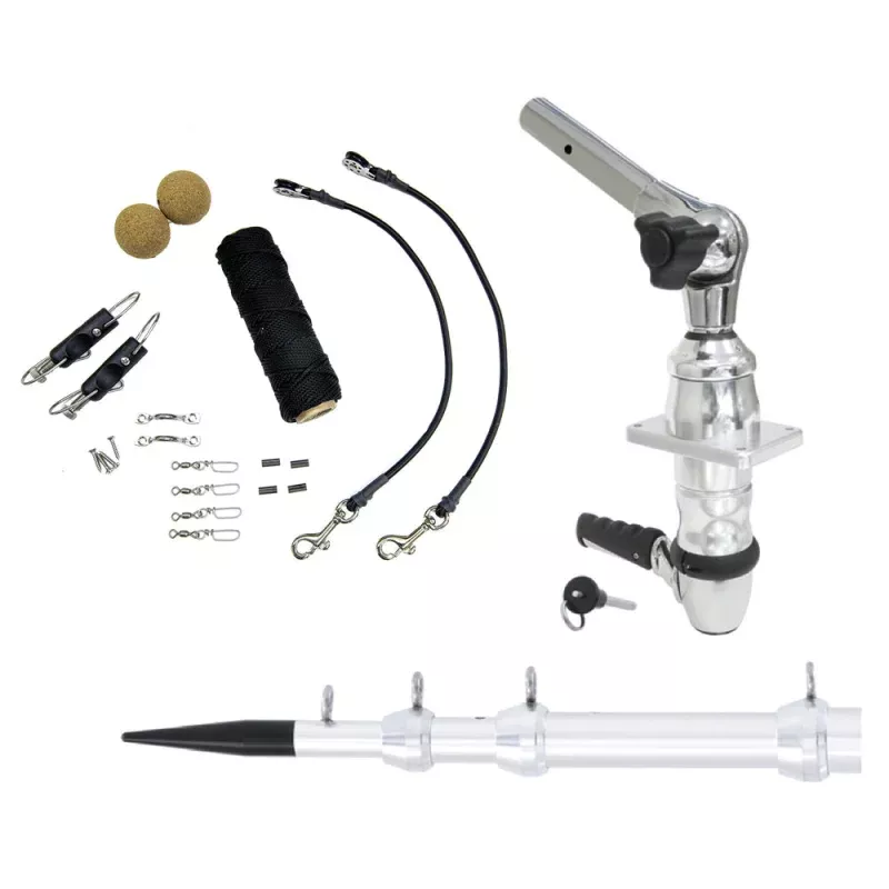 Tigress XD Top Mount System – 15 – Silver Outriggers Elite Rigging Kit