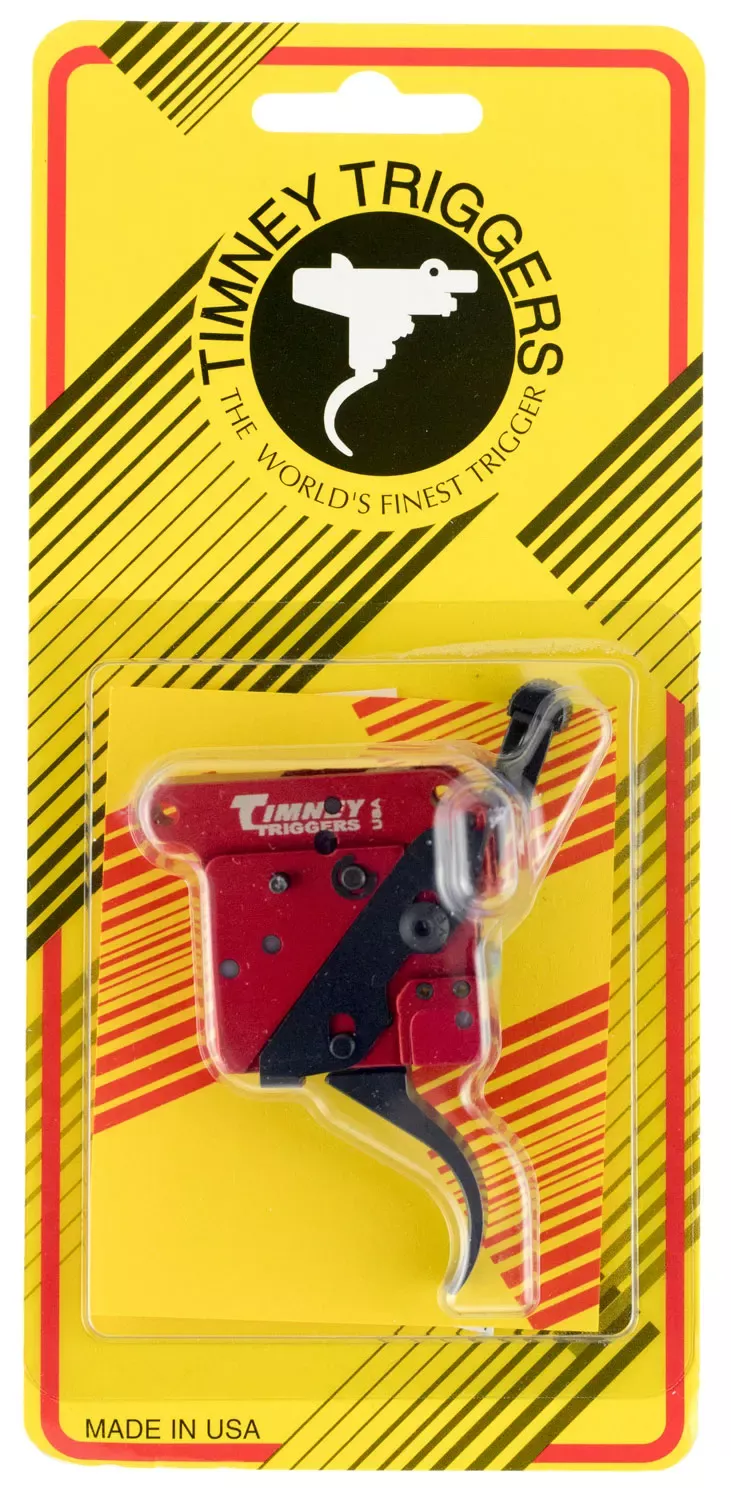 Timney Triggers 2-StageTwo-Stage Curved Trigger with 1-1.50 lbs Draw Weight & Black/Red Finish for Remington 700 Right