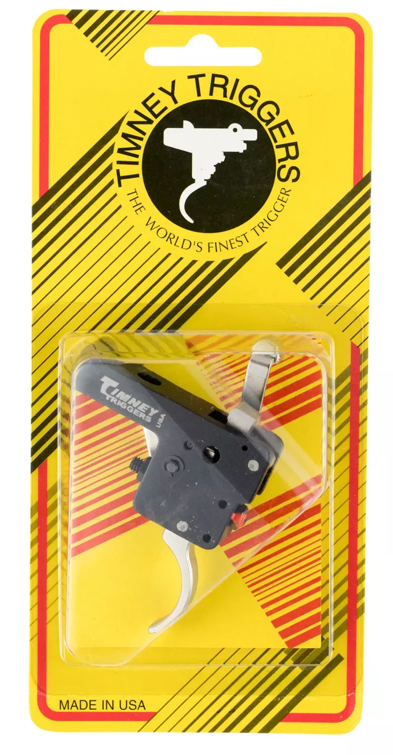 Timney Triggers Featherweight DeluxeCurved Trigger with 3 lbs Draw Weight & Black/Red Finish for Mosin-Nagant