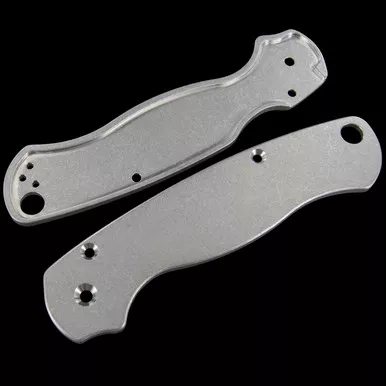 Titech Spyderco Para Military 2 Stone Washed Titanium Scales