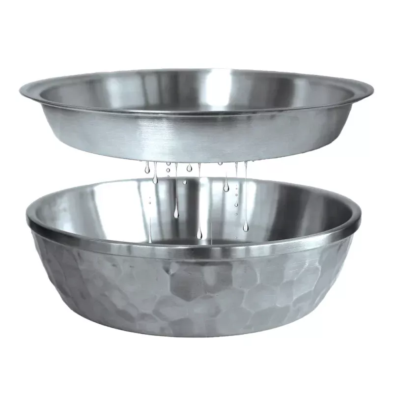 Toadfish Seafood Bowl – 12 – Stainless Steel – 2 Layer Serving Bowl