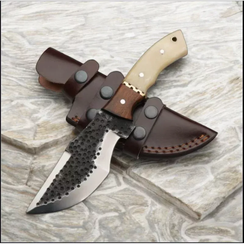 Tom Brown Tracker Survival Knife – D2 Steel Blade, Rosewood & Brass Handle, Leather Case