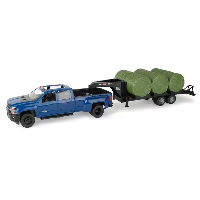 Tomy Big Farm Chevy 1:16 Scale Pickup And Trailer With Lights And Sounds