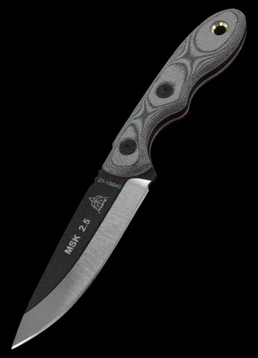 TOPS Mini Scandi 2.5 - Black Linen Micarta Fixed Blade