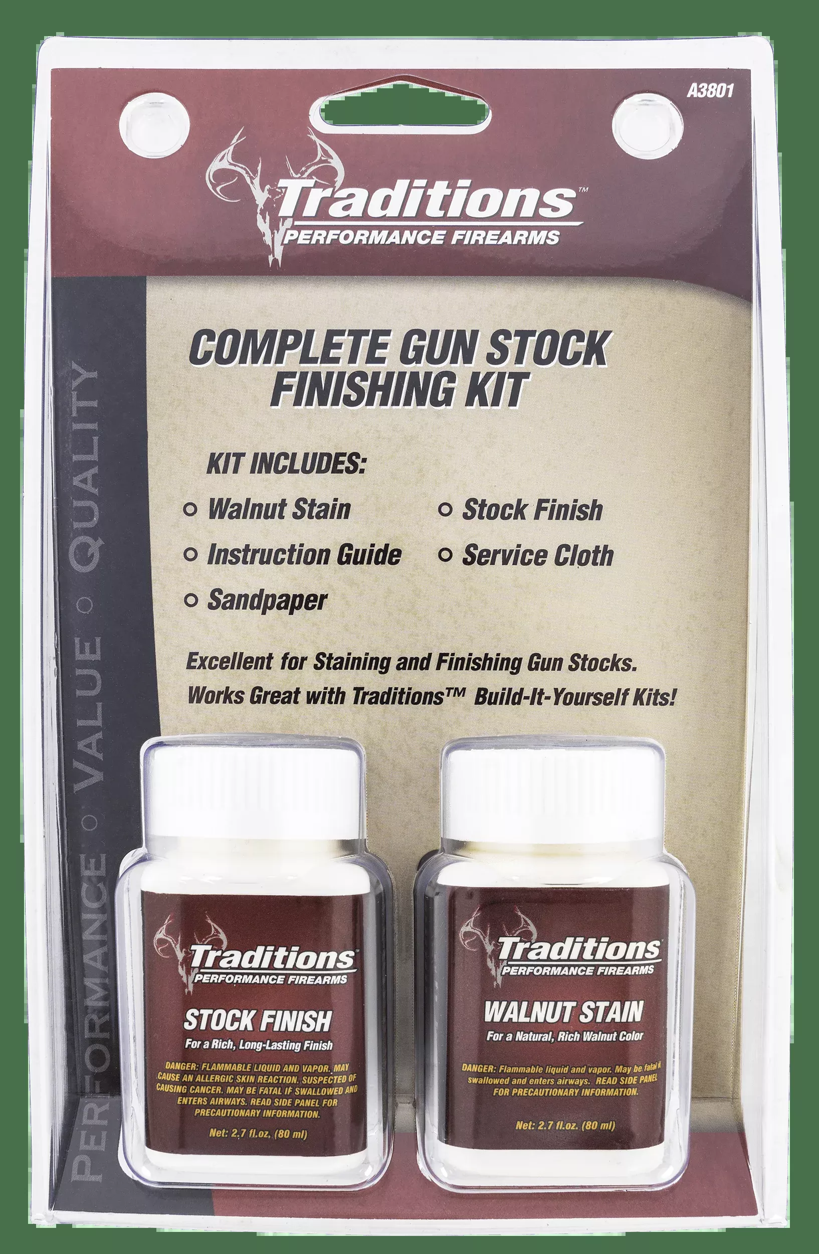 Traditions , Trad A3801 Finshing Kit Walnut Stain