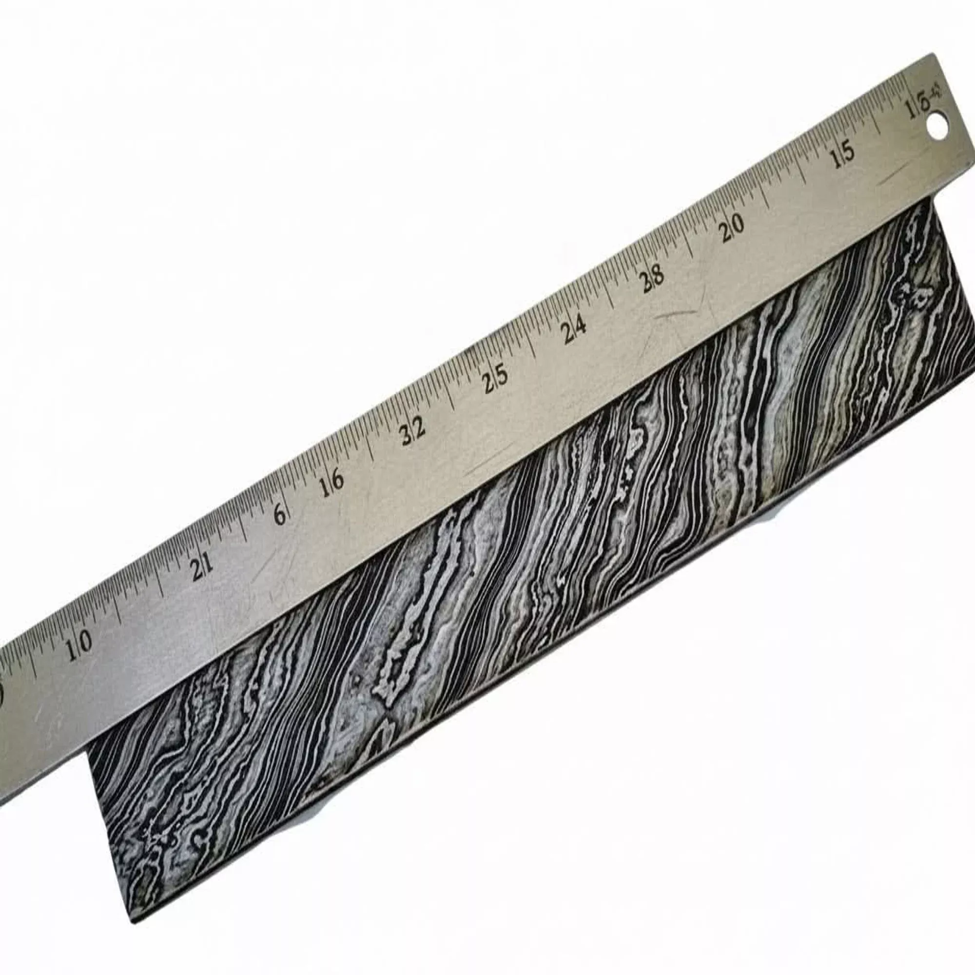 Trailcraft Damascus Billet Bar 10″ Pattern Welded Blank for Knife Making