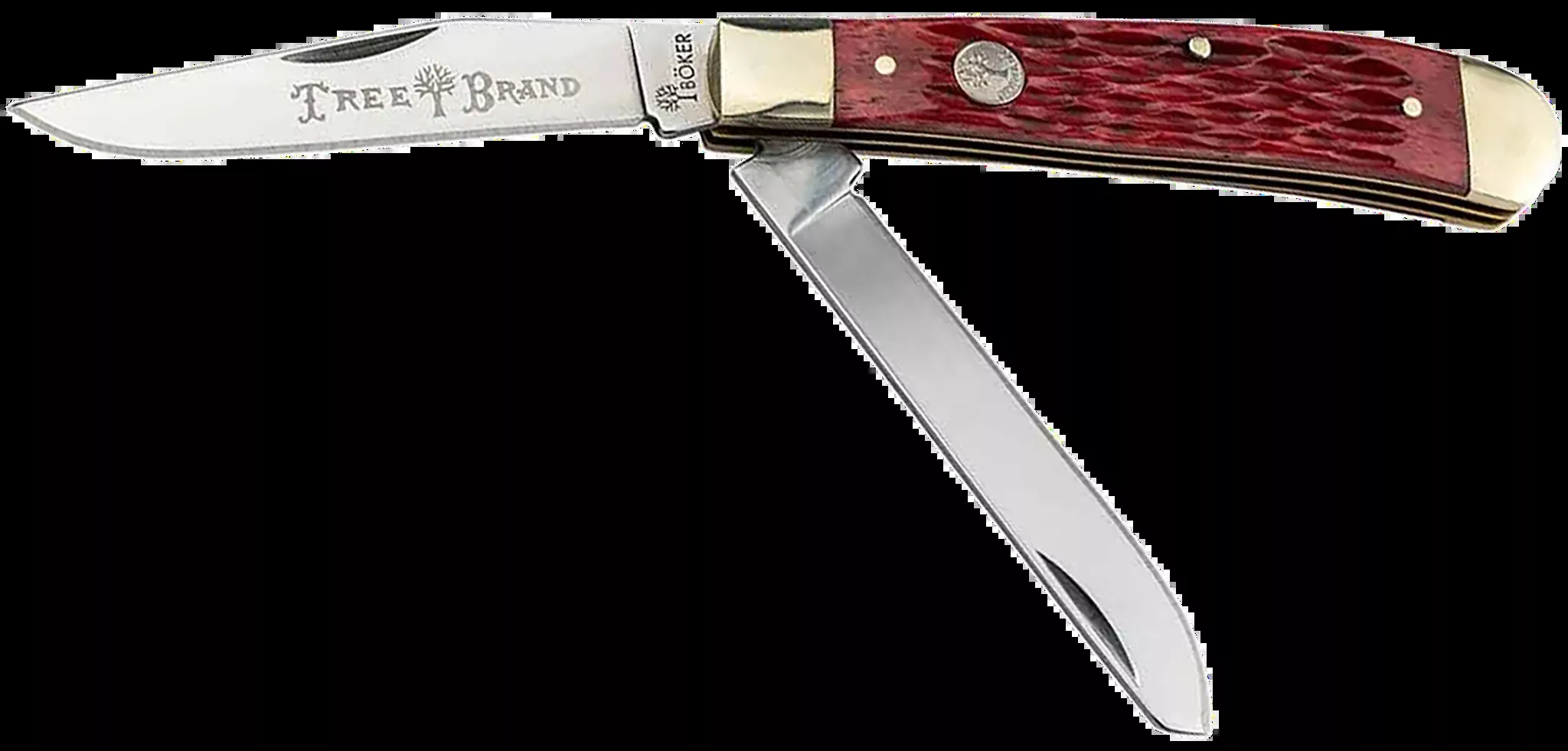 Trapper 2.0 Clip Point/Spey Plain Folding Knife – Red