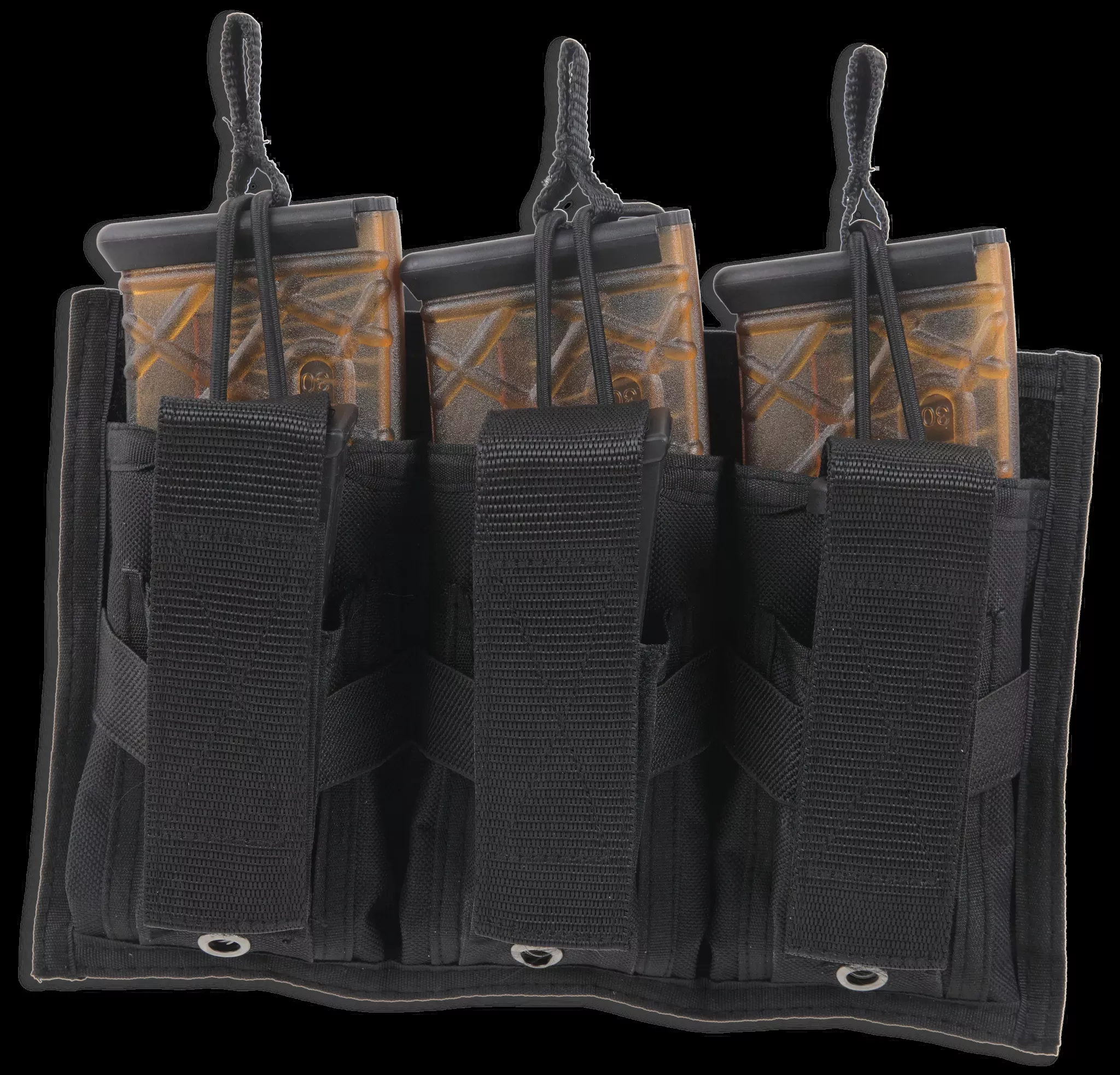 Tri-Double MOLLE Magazine Pouch - Black